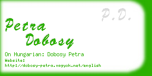 petra dobosy business card